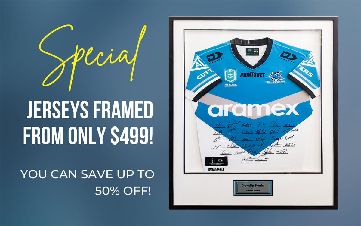 Special offer on jersey framing