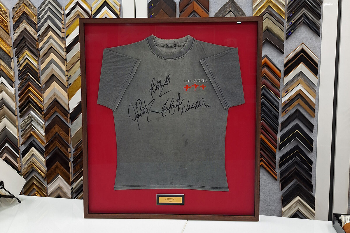 Framed autographed shirt