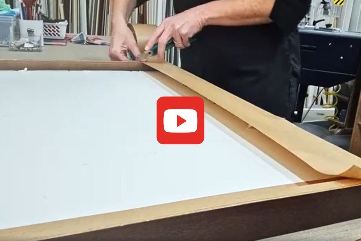 Taping the back of a picture frame